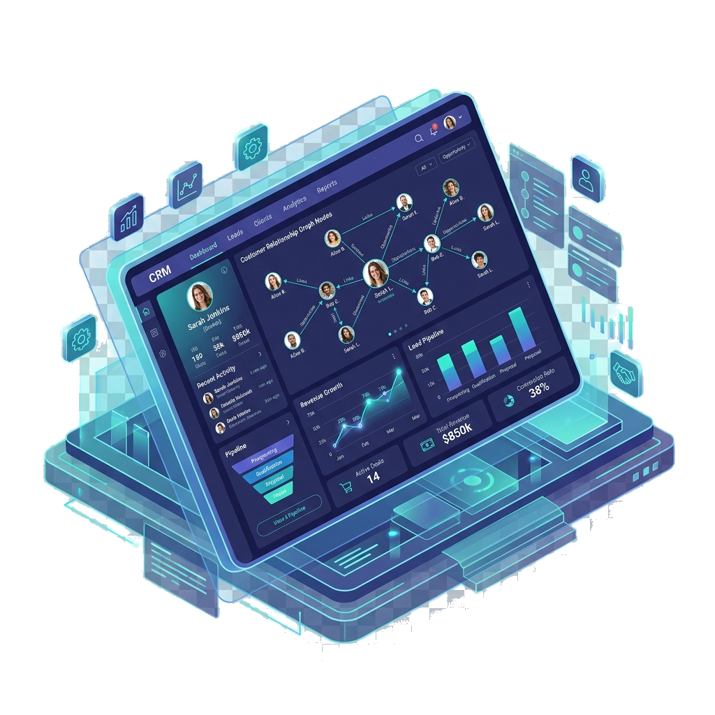 OneCRM Isometric Illustration