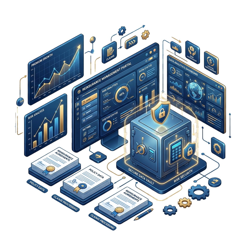 Reinsurance Isometric Illustration